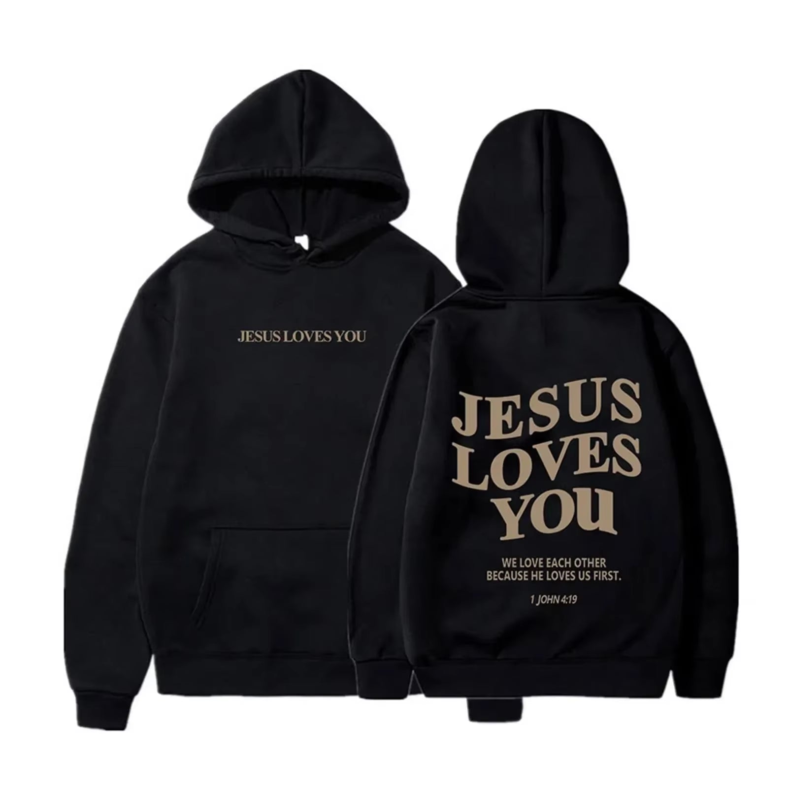 Jesus Loves You Faith Hoodie – Cozy Autumn Winter Pullover