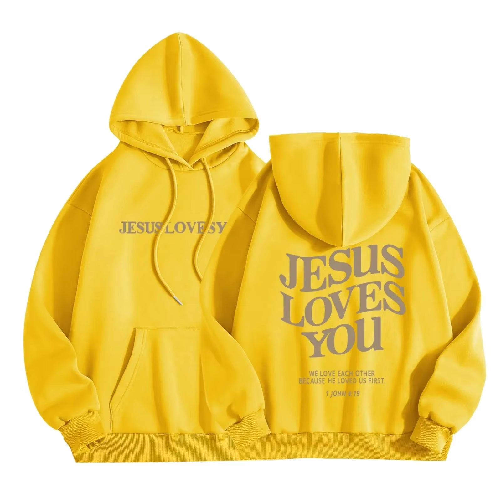 Jesus Loves You Faith Hoodie – Cozy Autumn Winter Pullover