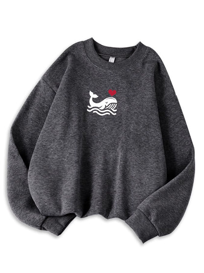 Cozy Bow Oversized Autumn Sweatshirt for Women