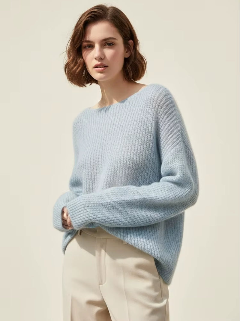 Elegant Lightweight Knit Autumn Pullover Sweater