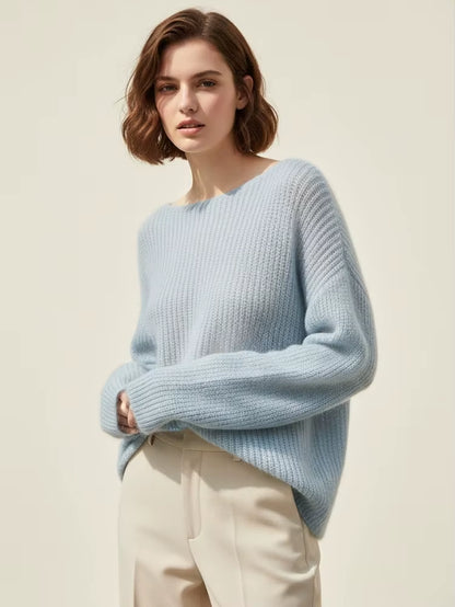 Elegant Lightweight Knit Autumn Pullover Sweater