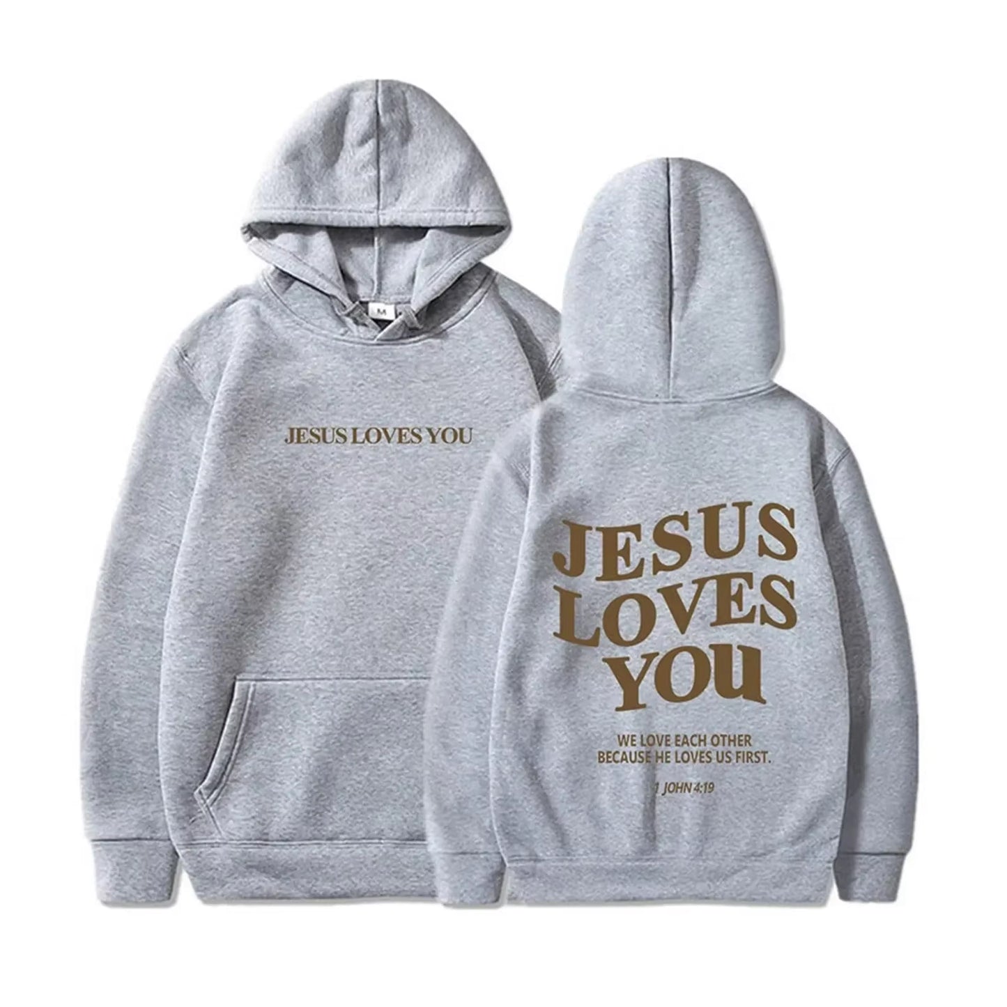 Jesus Loves You Faith Hoodie – Cozy Autumn Winter Pullover