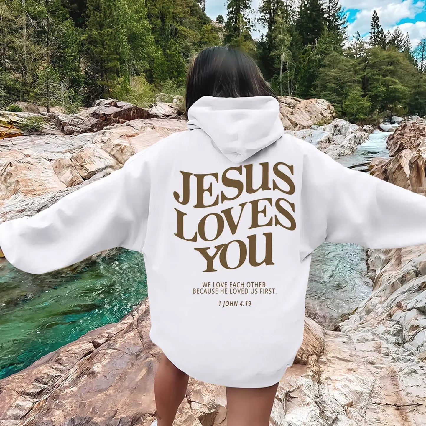 Jesus Loves You Faith Hoodie – Cozy Autumn Winter Pullover