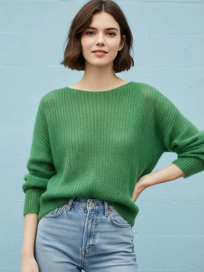 Elegant Lightweight Knit Autumn Pullover Sweater