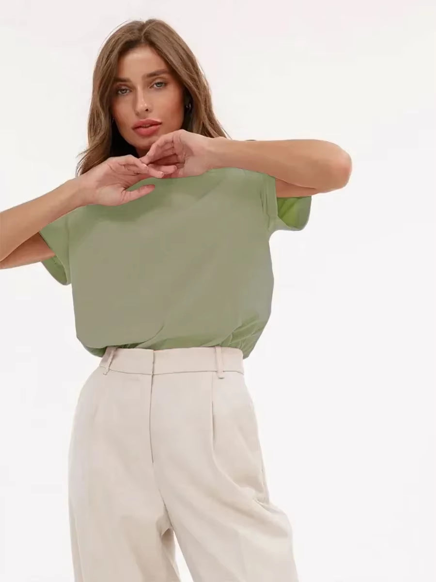 Classic Soft Cotton Summer Casual Tee for Women