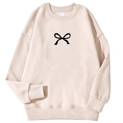 Cozy Bow Oversized Autumn Sweatshirt for Women