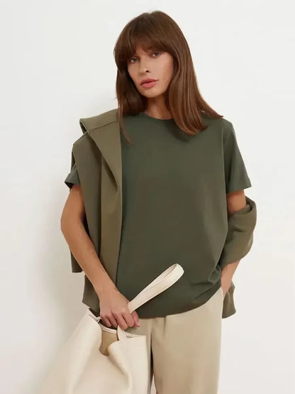 Classic Soft Cotton Summer Casual Tee for Women