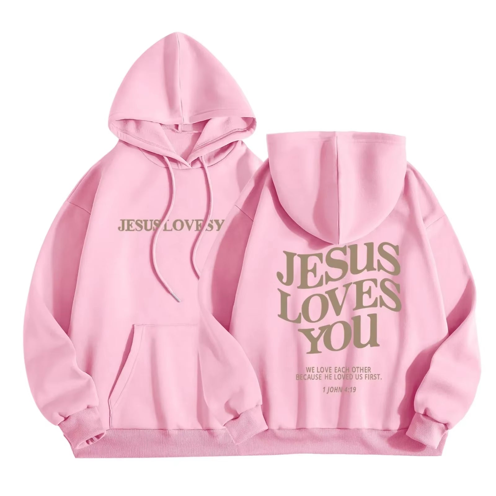 Jesus Loves You Faith Hoodie – Cozy Autumn Winter Pullover