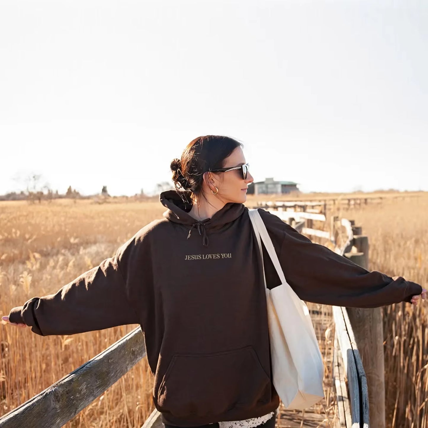 Jesus Loves You Faith Hoodie – Cozy Autumn Winter Pullover