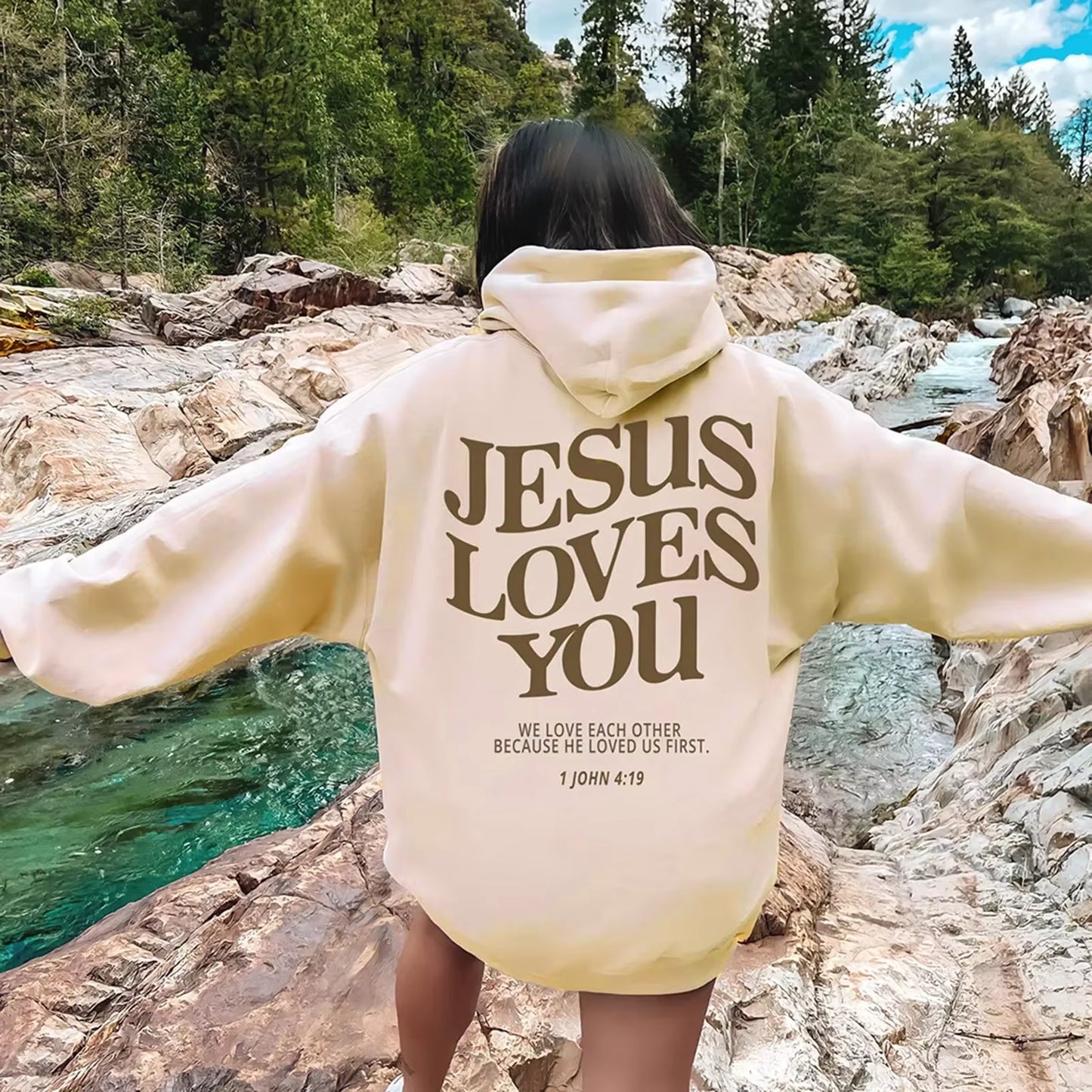 Jesus Loves You Faith Hoodie – Cozy Autumn Winter Pullover