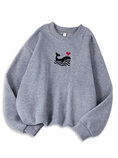 Cozy Bow Oversized Autumn Sweatshirt for Women