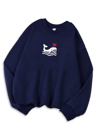 Cozy Bow Oversized Autumn Sweatshirt for Women